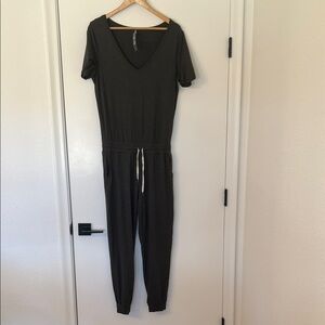Gray Vuori V-Neck Jumpsuit